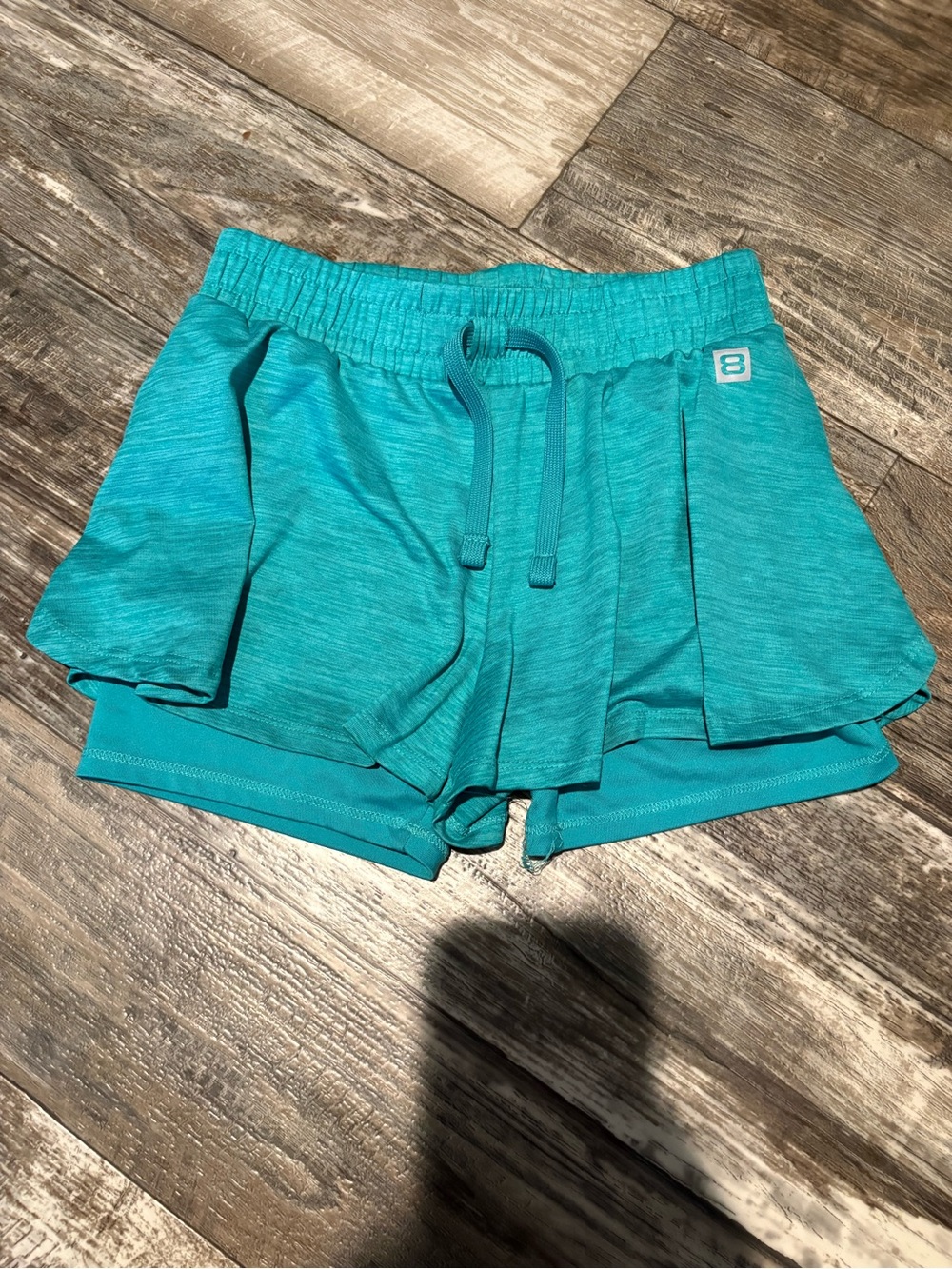 Layer8 Teal Athletic Shorts Girls Size L 10/12